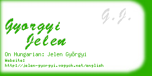 gyorgyi jelen business card